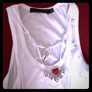PHILIP LIM I LOVE DADDY SUGARBABY beaded top S New